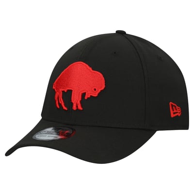 Buffalo Bills New Era Throwback Main 39THIRTY Flex Hat - Black