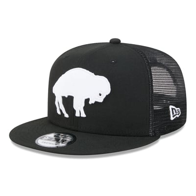Buffalo Bills New Era 9FIFTY Snapback Trucker Hat - Black/White