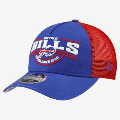 Buffalo Bills New Era A-Frame 9FORTY Adjustable Hat - Blue
