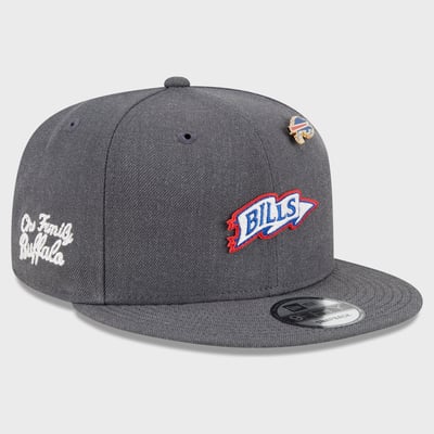 Buffalo Bills New Era Pennant Pin 9FIFTY Snapback Hat - Charcoal