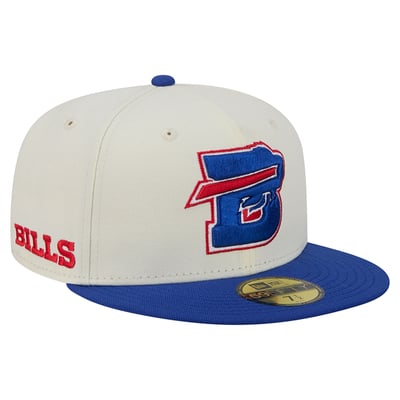 Buffalo Bills New Era Deceptor 59FIFTY Fitted Hat - Cream/Royal