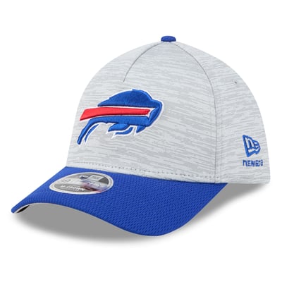 Buffalo Bills New Era Tech M-Crown A-Frame 39THIRTY Flex Hat - Gray/Royal