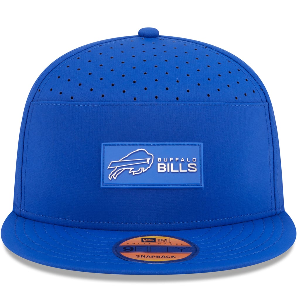 Buffalo Bills New Era 2025 Sideline  Split Panel 9FIFTY Snapback Hat - Royal