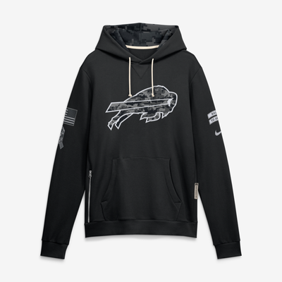  Buffalo Bills Nike 2026 Salute to Service Sideline Dri-FIT Pullover Hoodie - Black