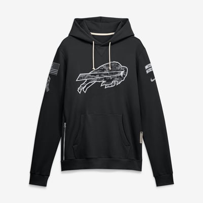  Buffalo Bills Nike 2026 Salute to Service Sideline Dri-FIT Pullover Hoodie - Black