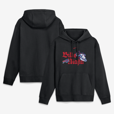  Buffalo Bills Nike Mafia Skull Club Fleece Pullover Hoodie - Black