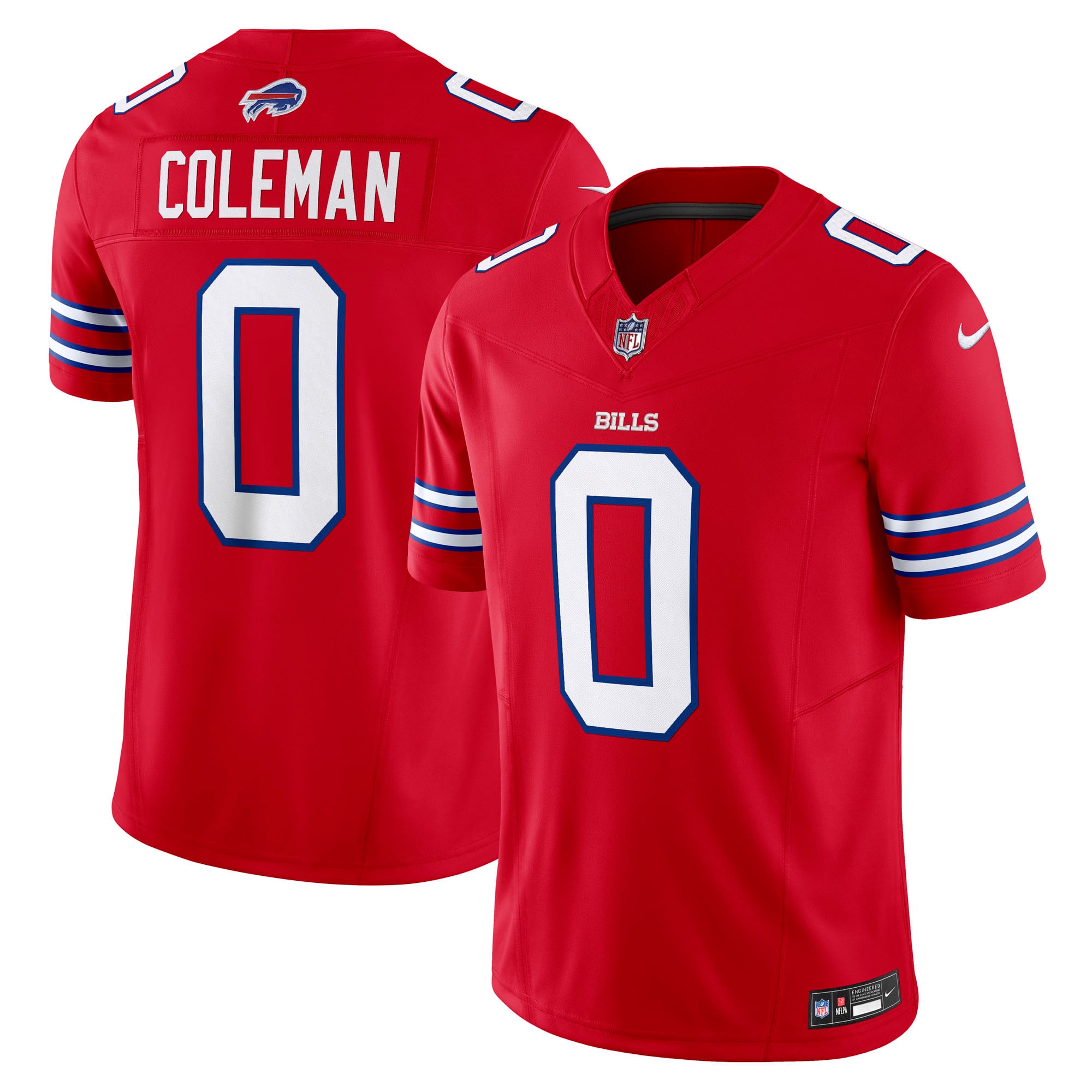 Reddes Color Men's Buffalo Bills Keon Coleman Nike Red Alternate Vapor F.U.S.E ...