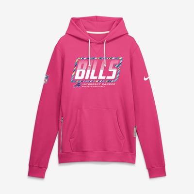 Buffalo Bills Nike 2026 NFL Crucial Catch Sideline Standard Issue Dri-FIT Pullover Hoodie - Pink