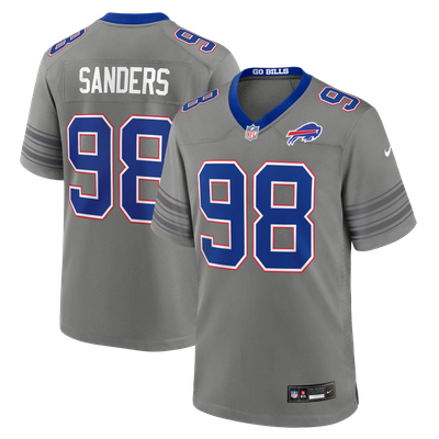 T.J. Sanders Buffalo Bills Nike Game Player Jersey - Gray