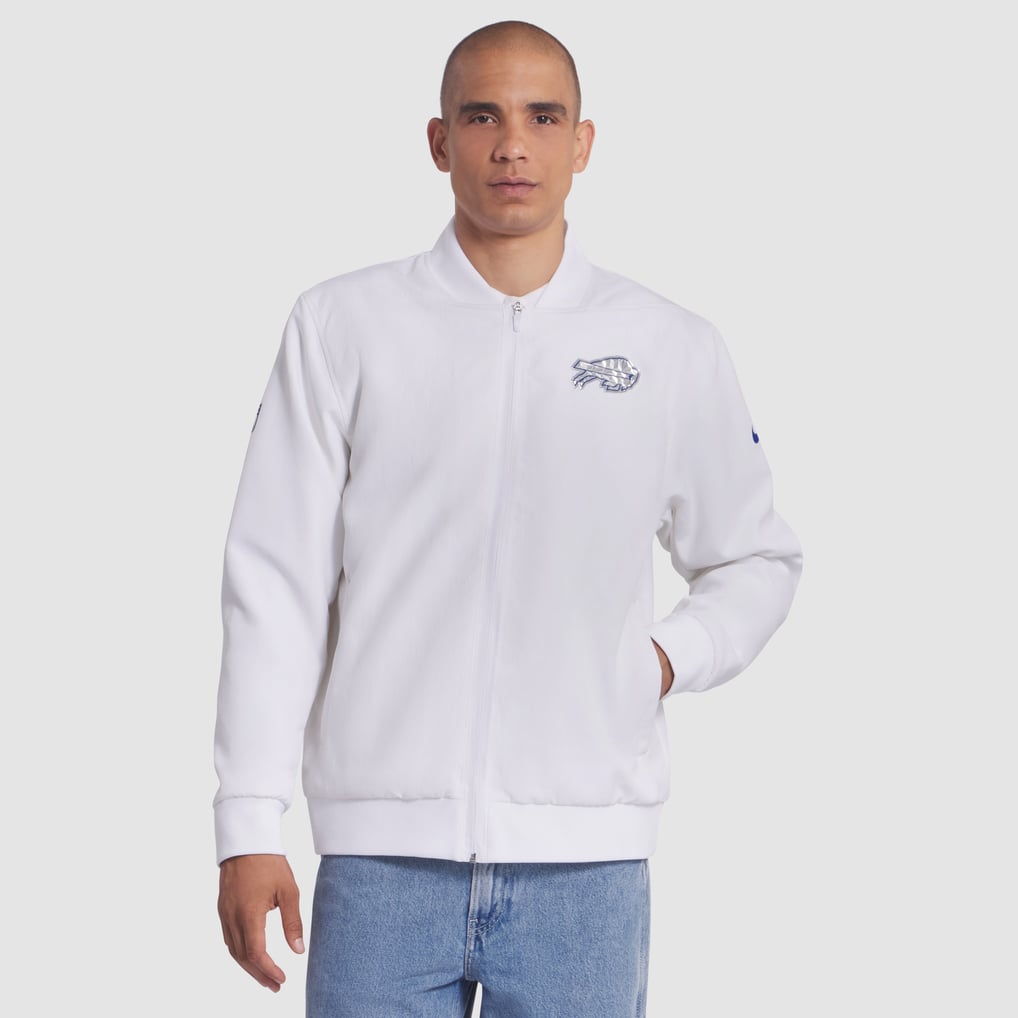  Buffalo Bills Nike Rivalries Collection Sideline Full-Zip Bomber Jacket - White