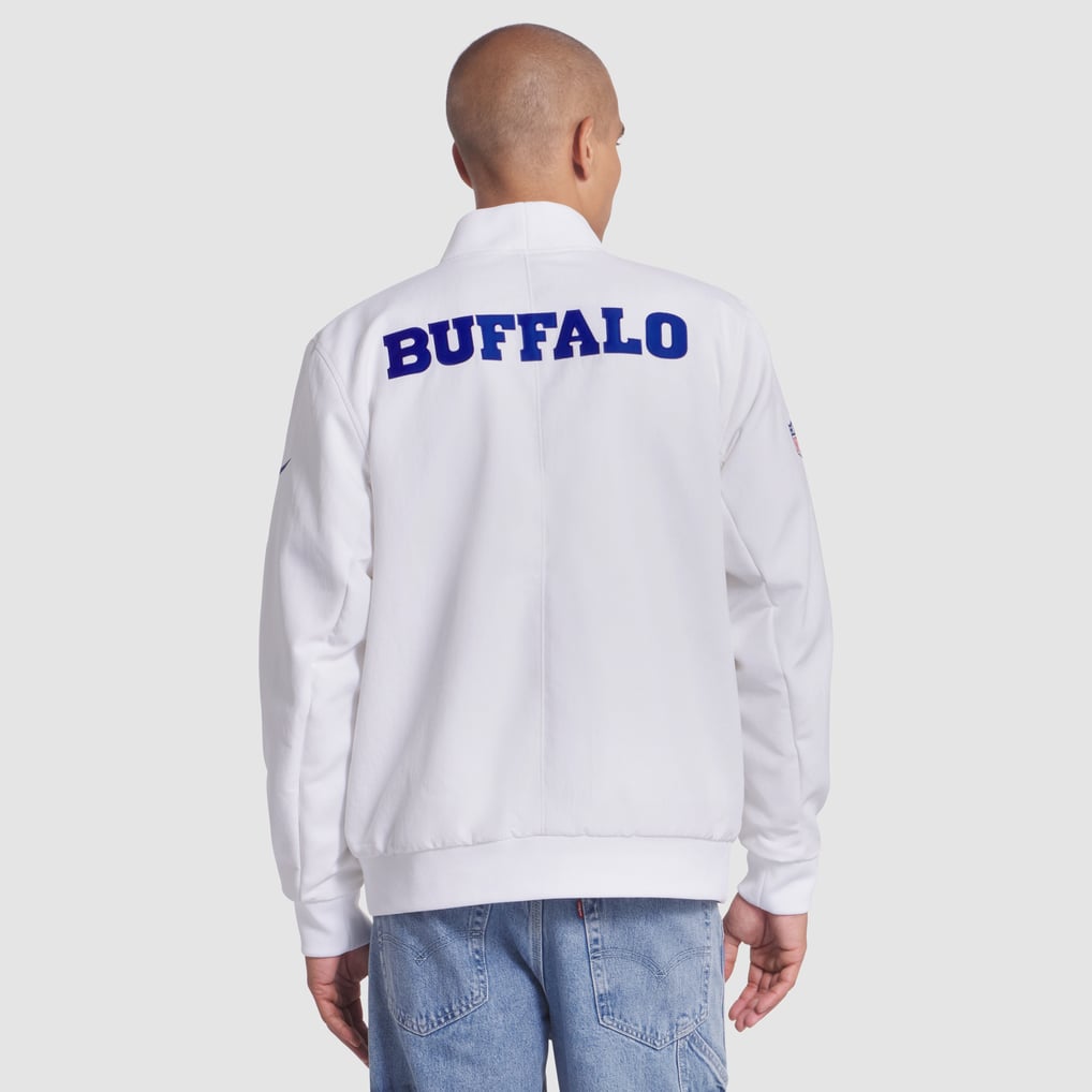  Buffalo Bills Nike Rivalries Collection Sideline Full-Zip Bomber Jacket - White