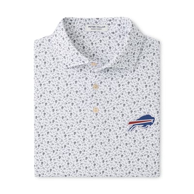 Buffalo Bills Peter Millar Kick Off Performance Jersey Polo - Gray