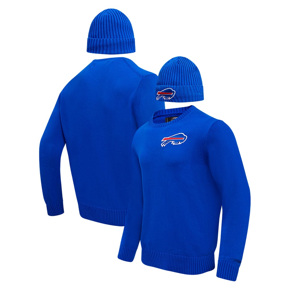 Buffalo Bills Pro Standard Crewneck Pullover Sweater & Cuffed Knit Hat Box Gift Set - Royal