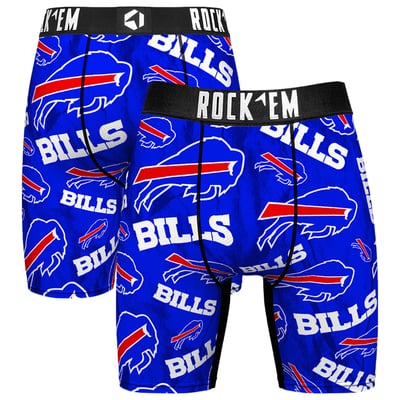  Buffalo Bills Rock Em Logo Boxer Briefs - Blue