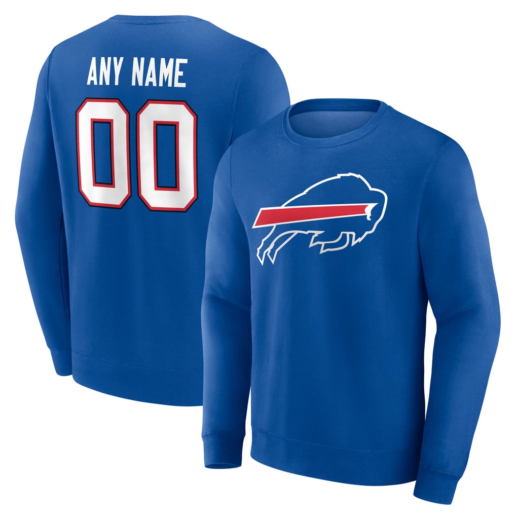 Buffalo Bills Team Authentic Personalized Name & Number Sweatshirt - Royal