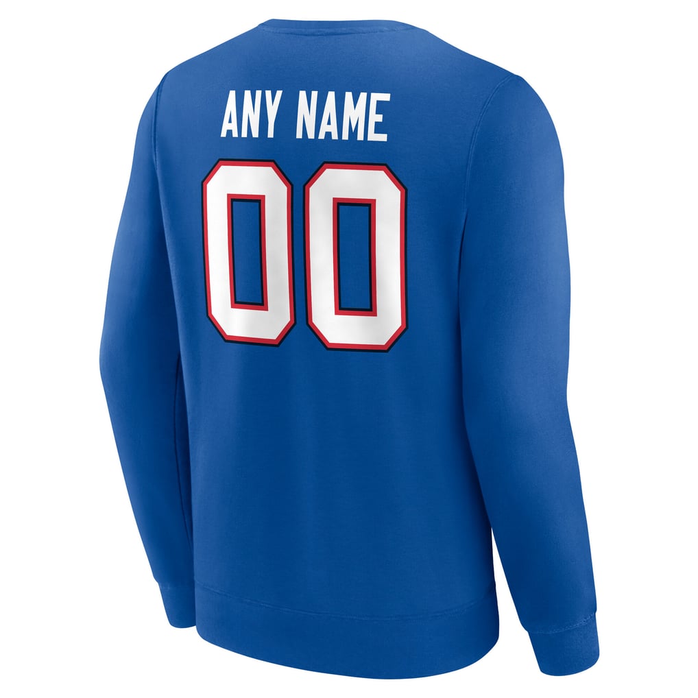 Buffalo Bills Team Authentic Personalized Name & Number Sweatshirt - Royal