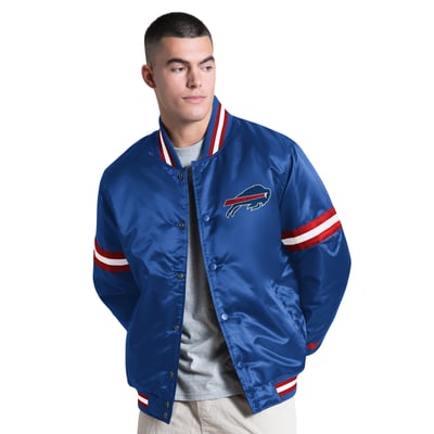 Buffalo Bills Starter Courtside Varsity Full Snap Jacket - Royal