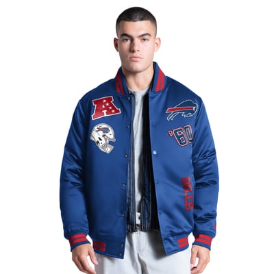 Buffalo Bills Starter Elite Full Snap Varsity Jacket - Royal