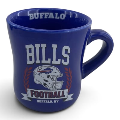 Buffalo Bills Pegasus 11oz. Helmet Crest Wordmark Ceramic Mug