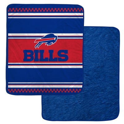 Buffalo Bills Pegasus 60" x 70" Checkered Dash Faux Fur Blanket