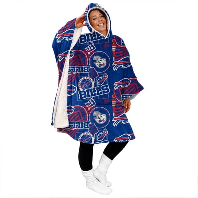 Buffalo Bills Pegasus Mashup 50" x 70" Bloncho Sherpa Fan Cape