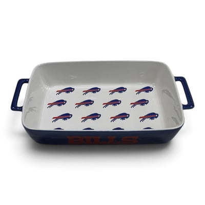 Buffalo Bills Pegasus Repeat Logo 16.5" Ceramic Baking Dish