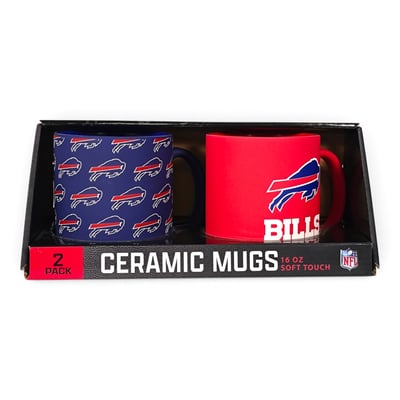 Buffalo Bills Pegasus Two-Piece 16oz. Home & Away Soft Touch Ceramic Mug Set
