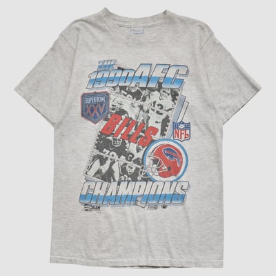 Super Bowl XXV Salem Sportswear 1990 T-shirt - Heather Gray - S by Fanatics Real Vintage
