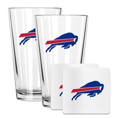 Buffalo Bills The Memory Company 16oz. Pint Glass and Coaster Set