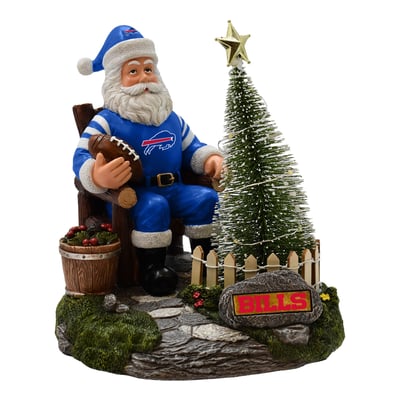 Buffalo Bills The Memory Company Santa Figurine with LED Tree