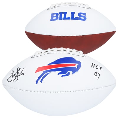 Thurman Thomas Buffalo Bills Autographed Fanatics Authentic Franklin White Panel Football with "HOF 07" Inscription