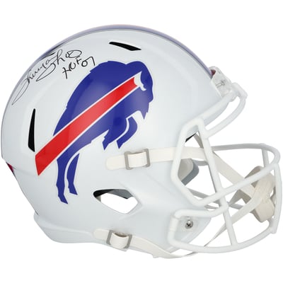 Thurman Thomas Buffalo Bills Autographed Fanatics Authentic Riddell Speed Replica Helmet with "HOF 07" Inscription