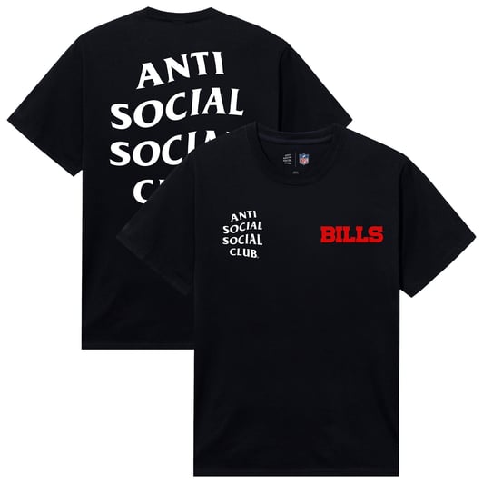 Buffalo Bills AntiSocialSocialClub x NFL Unisex Snap T-Shirt - Black