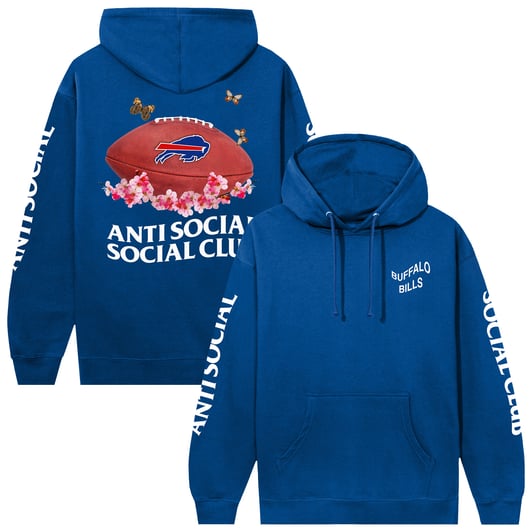 Buffalo Bills AntiSocialSocialClub x NFL Unisex Impact Blossom Hoodie - Royal