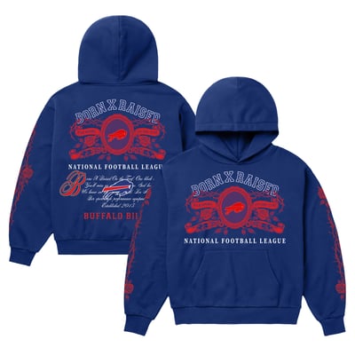 Buffalo Bills Born x Raised Unisex Crest Hoodie - Royal