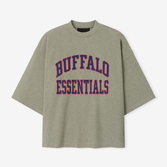 Buffalo Bills Fear of God x NFL Unisex Merch T-Shirt - Heather Gray