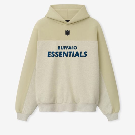 Buffalo Bills Fear of God x NFL Unisex 90s Relaxed Hoodie - Natural