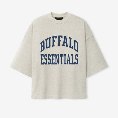 Buffalo Bills Fear of God x NFL Unisex Merch T-Shirt - Oatmeal