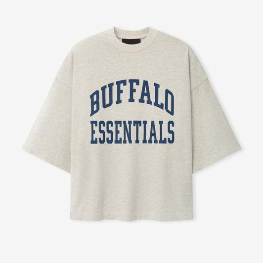 Buffalo Bills Fear of God x NFL Unisex Merch T-Shirt - Oatmeal