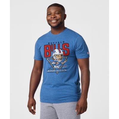 Josh Allen Buffalo Bills Homage Unisex Caricature Player Graphic Tri-Blend T-Shirt - Royal