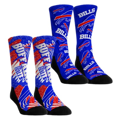 Buffalo Bills Rock Em Unisex Team Blast Two-Pack Crew Socks