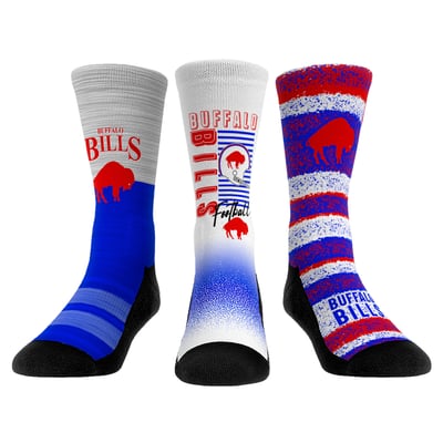  Buffalo Bills Rock Em Unisex Throwback Three-Pack Crew Sock Set - 