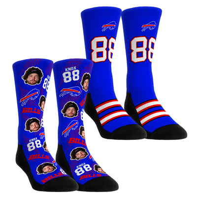 Dawson Knox Buffalo Bills Rock Em Unisex Player Football Guy Two-Pack Crew Sock Set
