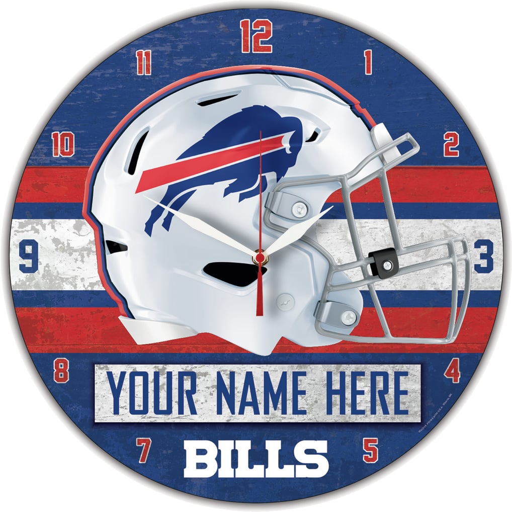 Buffalo Bills WinCraft Personalized 14'' Round Wall Clock