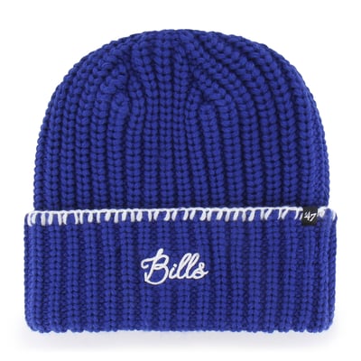 Buffalo Bills '47 Women's Blanket Stitch Cuffed Knit Hat - Royal
