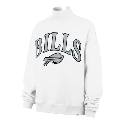 Buffalo Bills '47 Women's Rivalries Collection Mock Neck Sweatshirt - White