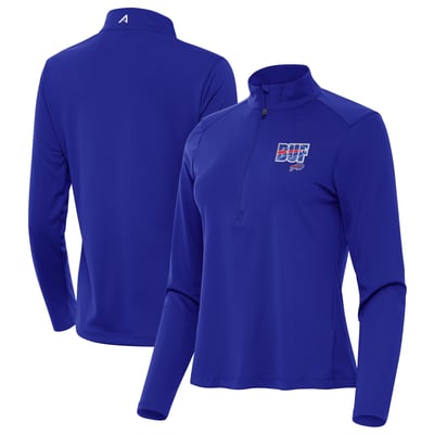Buffalo Bills Antigua Women's Tribute Half-Zip Pullover - Royal
