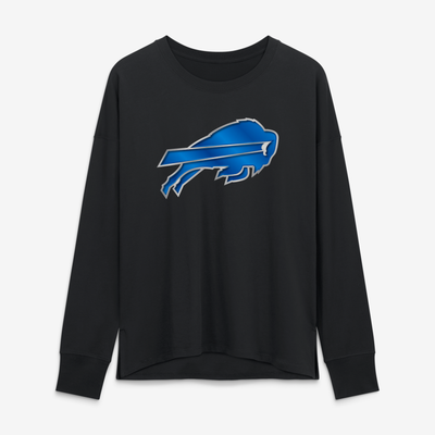 Buffalo Bills Women's Forged Mascot Long Sleeve T-Shirt - Black