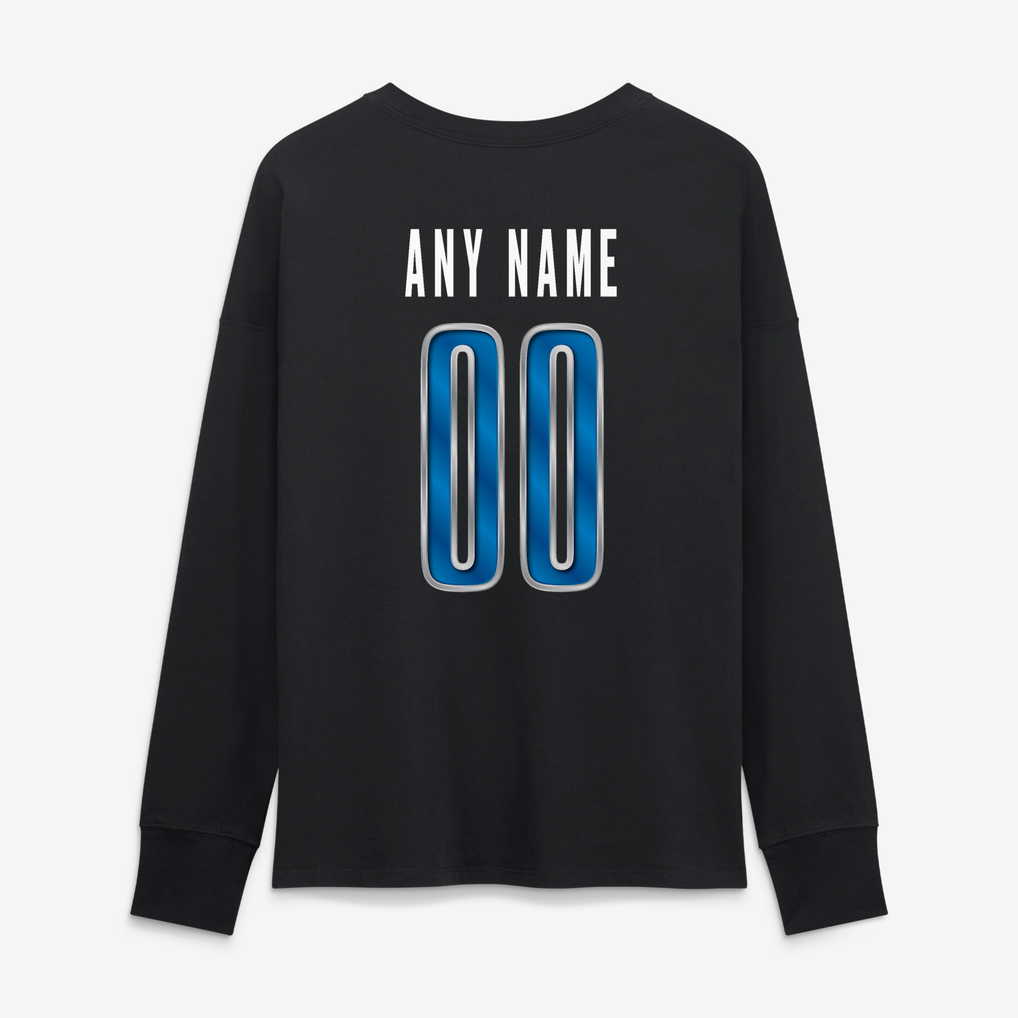 Women's Buffalo Bills Black Metallic Mascot Personalized Name & Number ...