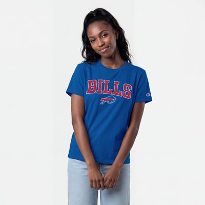 Buffalo Bills Champion Women's Arched Over Logo T-Shirt - Royal
